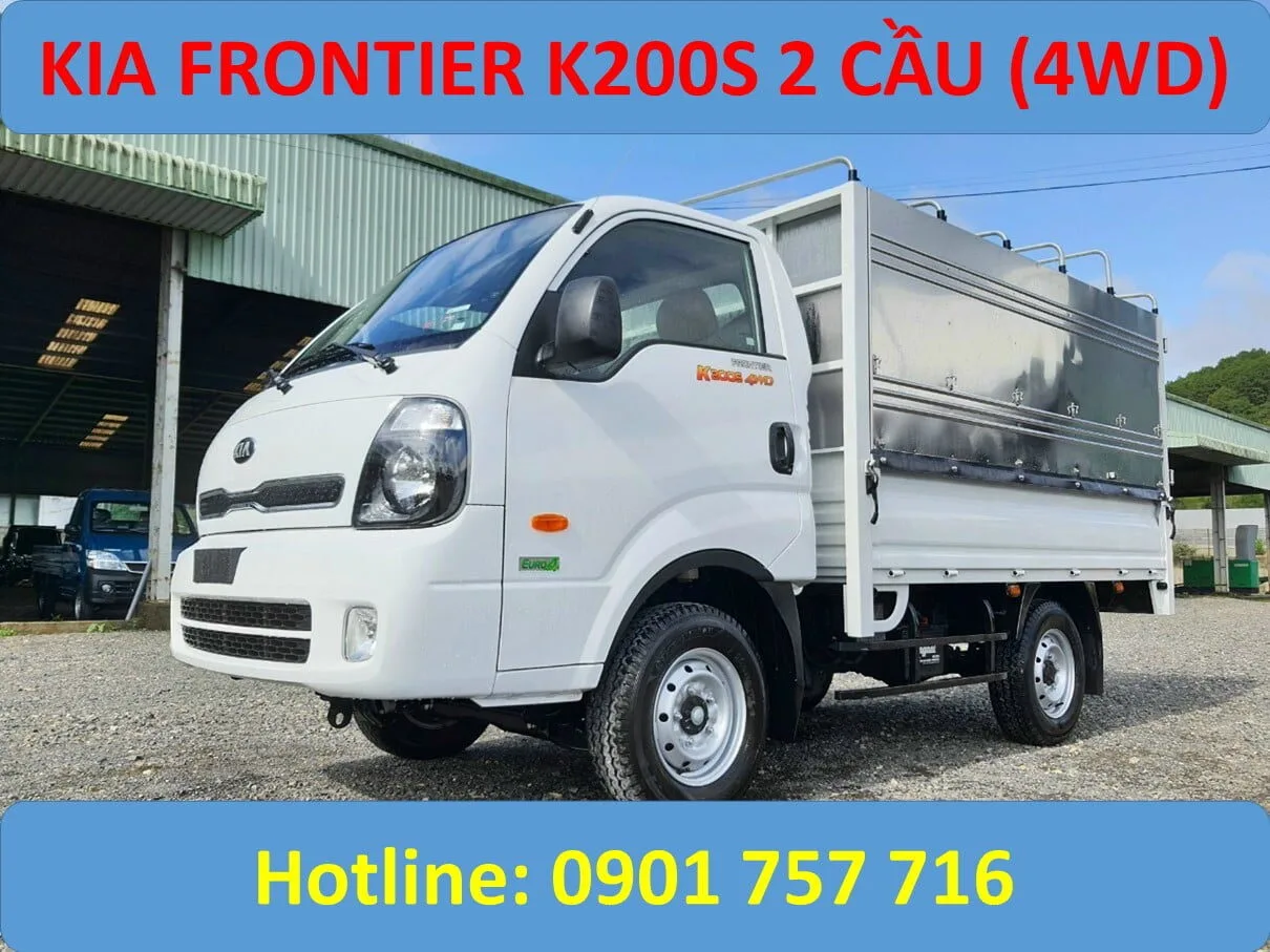 kia 2 cầu thùng mui bạt