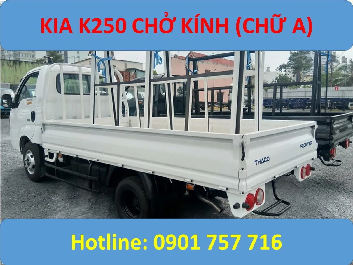 xe k250 thùng chở kính