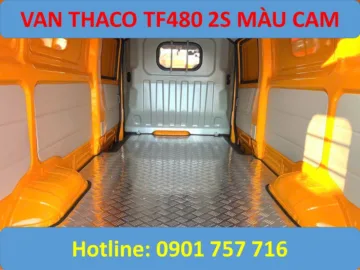 thaco van 2s sơn màu cam