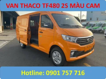 van thaco 2 chỗ sơn màu cam
