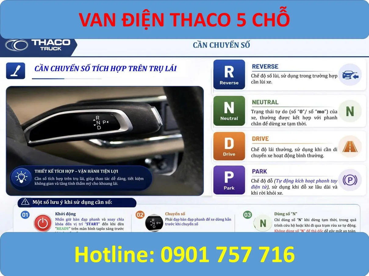 XE TẢI VAN ĐIỆN 5 CHỖ THACO