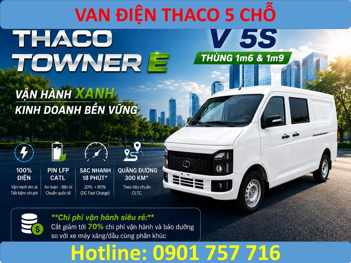 XE VAN THACO ĐIỆN 5 CHỖ